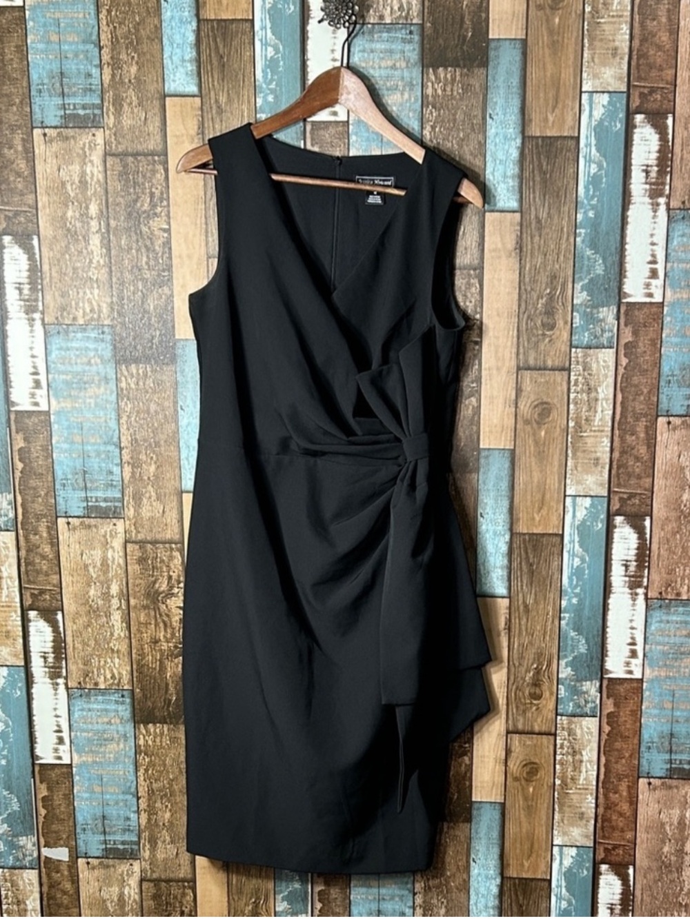 Calvin Klein Black Asymmetrical Sleeveless Dress